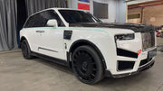 DRY CARBON WIDE BODY KIT for ROLLS-ROYCE CULLINAN SERIES I 2018 - 2024 FORZA PERFORMANCE custom fit Mansory Style

Set includes:
Front Lip
Front Bumper Assembly
Hood Bonnet
Front Fenders
Fender Flares
Body Side Door Moldings
Side Skirts
Roof Spoiler
Ducktail Spoiler
Rear Diffuser

Material: Dry Carbon

NOTE: Professional installation is required.