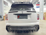 DRY CARBON WIDE BODY KIT for ROLLS-ROYCE CULLINAN SERIES I 2018 - 2024 FORZA PERFORMANCE custom fit Mansory Style

Set includes:
Front Lip
Front Bumper Assembly
Hood Bonnet
Front Fenders
Fender Flares
Body Side Door Moldings
Side Skirts
Roof Spoiler
Ducktail Spoiler
Rear Diffuser

Material: Dry Carbon

NOTE: Professional installation is required.