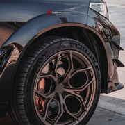 Dry Carbon Wide Fender Flares for BMW X5M X6M 2019+
Set includes:

Front Fender Flares
Rear Fender Flares
Material: Dry Carbon

NOTE: Professional installation is required.