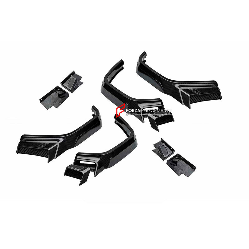 DRY CARBON BUMPERS with WIDE FENDER FLARES for MERCEDES BENZ AMG G63 W465 G350 G500 G550 AMG G63 2024+