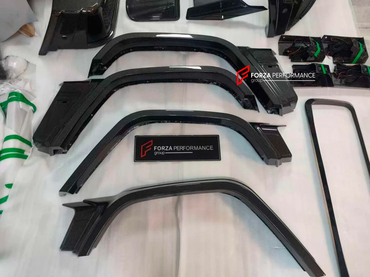 DRY CARBON WIDE FENDER FLARES for MERCEDES BENZ AMG G63 W465 G350 G500 G550 AMG G63 2024+

Set includes:

Fender Flares

Material: Dry carbon

NOTE: Professional installation is required