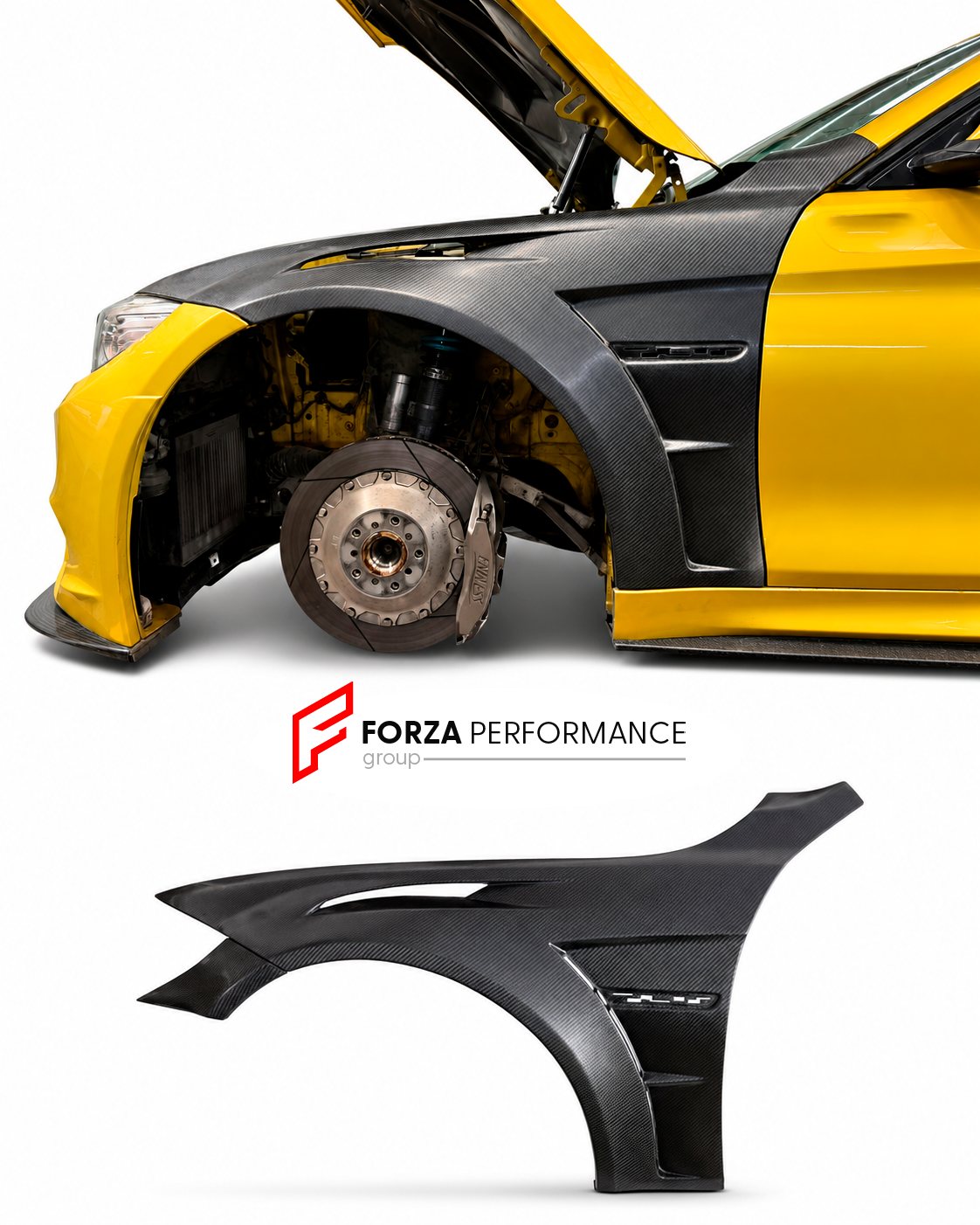 DRY CARBON WIDEBODY FENDER for BMW M3 F80 / M4 F82 2014-2018