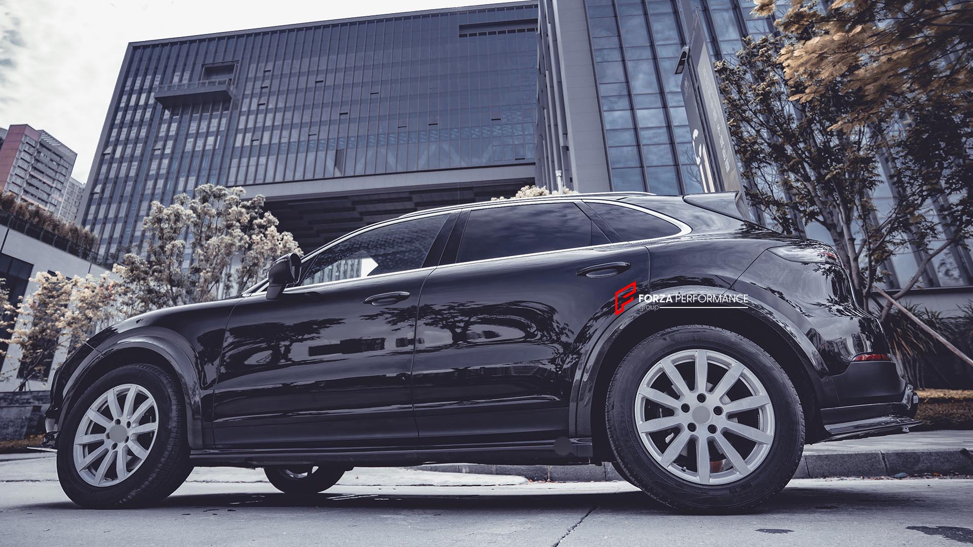 DRY CARBON WIDEBODY KIT for PORSCHE CAYENNE 2018 - 2020 Forza Performance custom fit CMST design style 