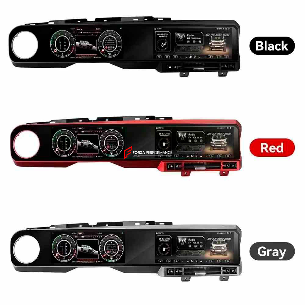 DUAL DASHBOARD SCREEN for JEEP WRANGLER JL 2018 - 2024

Set includes:

Dual Dashboard Screen

Note: Professional installation is required. Professional electrician is required.