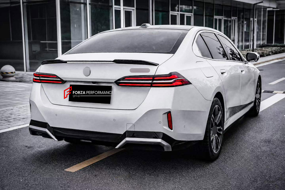DUCKTAIL SPOILER for BMW 5 SERIES G60 G68 2023+ FORZA PERFORMANCE custom fit KT Design Style

Set includes:
Ducktail Spoiler

Material: Plastic

NOTE: Professional installation is required.