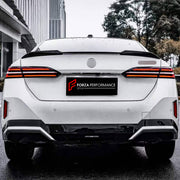 DUCKTAIL SPOILER for BMW 5 SERIES G60 G68 2023+ FORZA PERFORMANCE custom fit KT Design Style

Set includes:
Ducktail Spoiler

Material: Plastic

NOTE: Professional installation is required.