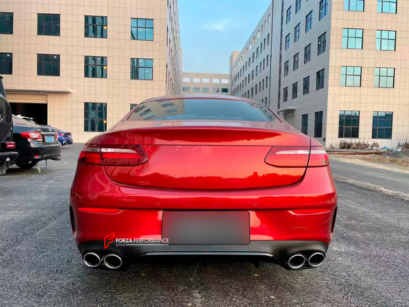 REAR DIFFUSER WITH EXHAUST TIPS for MERCEDES-BENZ E-CLASS COUPE C238 2017+

Set includes:
Rear Diffuser
Exhaust tips

Material: Plastic

NOTE: Professional installation is required

Contact us for pricing