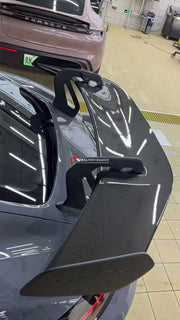 DRY CARBON REAR SPOILER for PORSCHE 718 CAYMAN GT4RS  Set includes:  Rear Spoiler