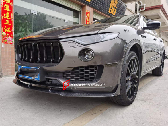 CARBON BODY KIT for MASERATI LEVANTE 2016+  Set includes:  Front Lip Side Skirts Roof Spoiler Rear Diffuser