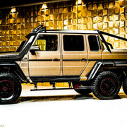 ELECTRIC SIDE STEPS for Mercedes Benz G Class G63 AMG 6x6 2012 - 2015
Set includes:

Side Step Bars
Electric Motors With Brackets
Fixing Accessories
Wires With The Control Unit
Material: Aluminium

NOTE: Professional installation is required.
