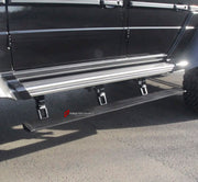 ELECTRIC SIDE STEPS for Mercedes Benz G Class G63 AMG 6x6 2012 - 2015
Set includes:

Side Step Bars
Electric Motors With Brackets
Fixing Accessories
Wires With The Control Unit
Material: Aluminium

NOTE: Professional installation is required.