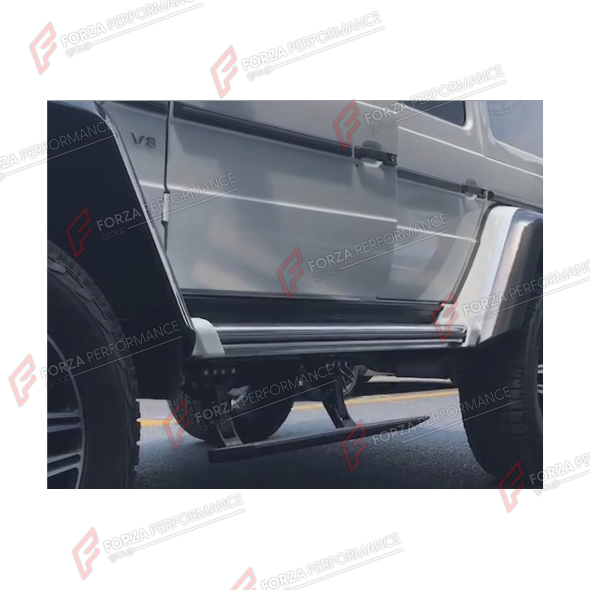 ELECTRIC SIDE STEPS for MERCEDES-BENZ G-CLASS W463 2008 - 2018

Set includes:
Electric Side Steps

Material: Plastic

NOTE: Professional installation is required.