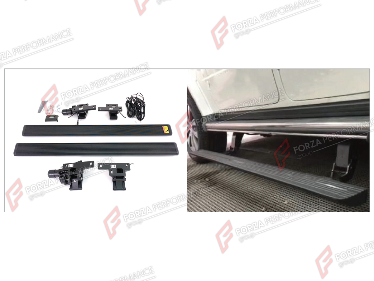 ELECTRIC SIDE STEPS WITH LED LIGHTS for MERCEDES-BENZ G-CLASS W464 2019 - 2024

Set includes:
Electric Side Steps With LED Lights

Material: Plastic

NOTE: Professional installation is required.
