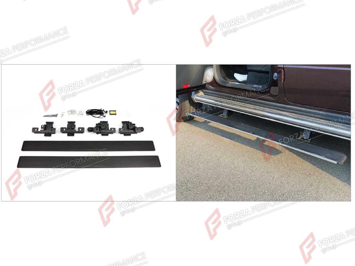 ELECTRIC SIDE STEPS WITH METAL PLATE for MERCEDES-BENZ G-CLASS W464 2019 - 2024

Set includes:
Electric Side Steps With Metal Plate

Material: Plastic, Metal

NOTE: Professional installation is required.