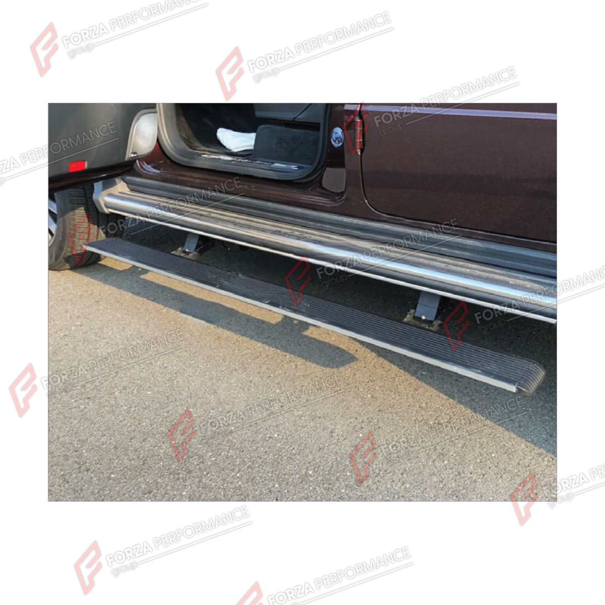 ELECTRIC SIDE STEPS WITH METAL PLATE for MERCEDES-BENZ G-CLASS W464 2019 - 2024

Set includes:
Electric Side Steps With Metal Plate

Material: Plastic, Metal

NOTE: Professional installation is required.