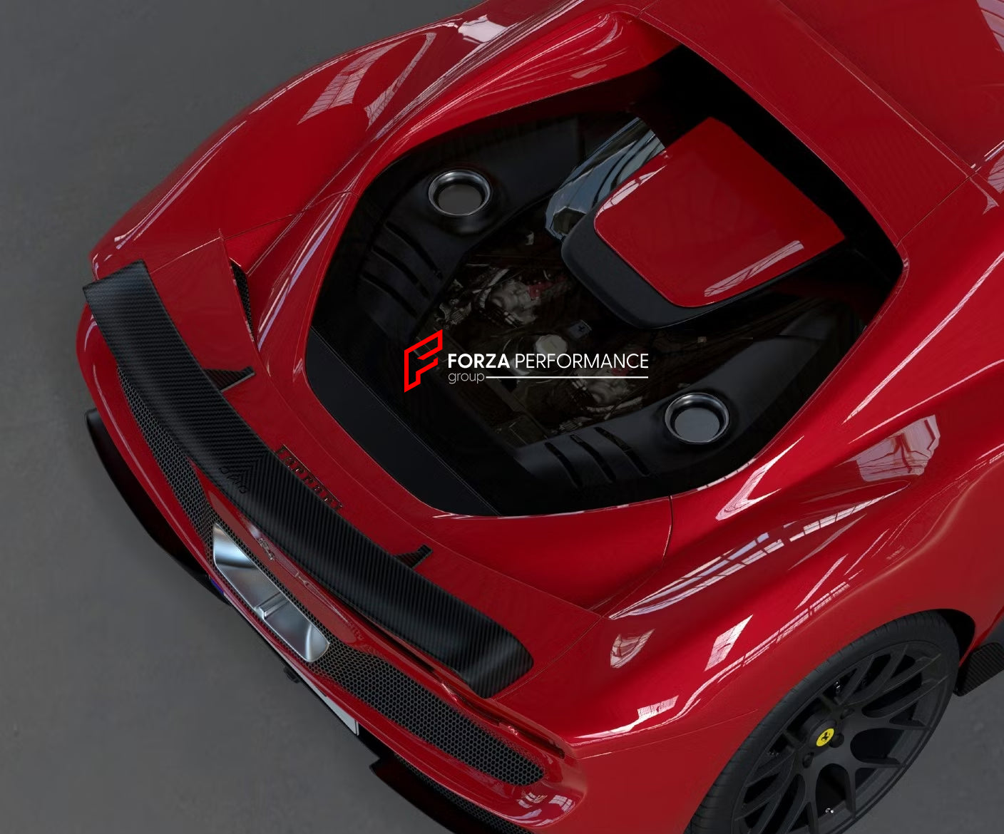 OEM style DRY CARBON Engine Cover for FERRARI 296 GTS GTB 2022+