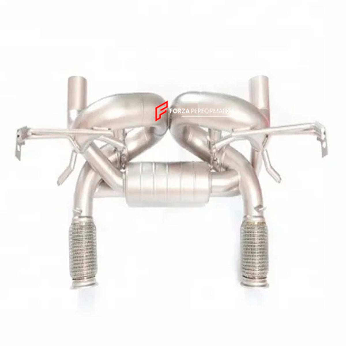 EQUAL LENGTH EXHAUST HEADERS MANIFOLDS for LAMBORGHINI HURACAN LP580 610 5.2 2014 - 2024 FORZA PERFORMANCE Custom Fit

Set includes:

Equal Length Exhaust Headers Manifolds
Material: Stainless Steel

Production time: 10–15 days