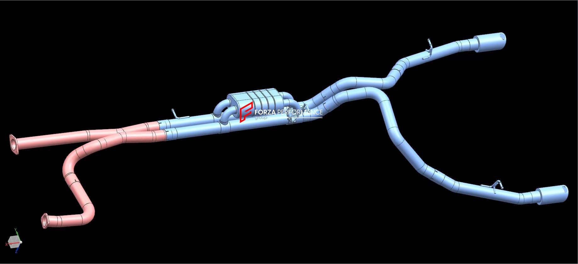 VALVED EXHAUST CATBACK SYSTEM FOR RAM TRX 2021+ 6.2L Material: Stainless Steel Production time: 12 days Note: Professional installation is required.
