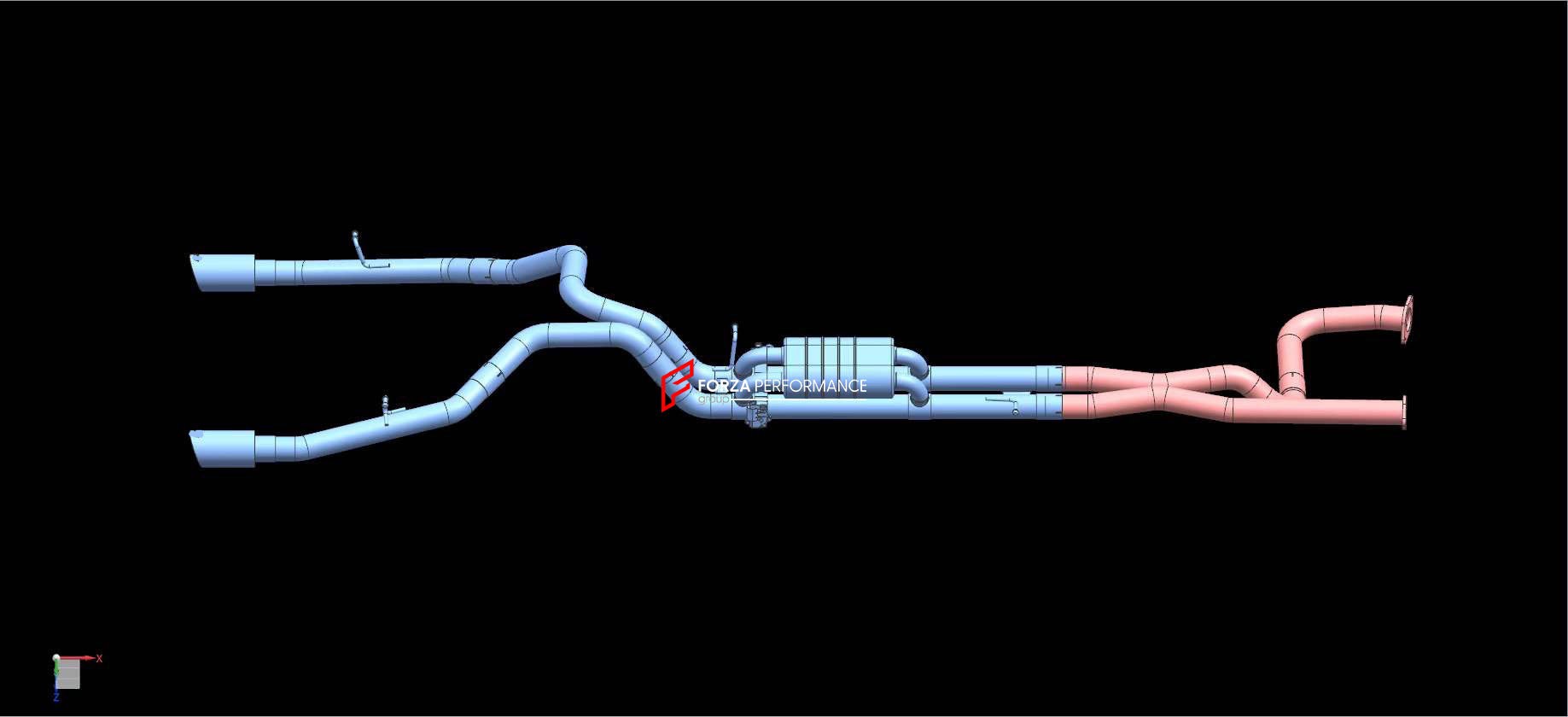 VALVED EXHAUST CATBACK SYSTEM FOR RAM TRX 2021+ 6.2L Material: Stainless Steel Production time: 12 days Note: Professional installation is required.