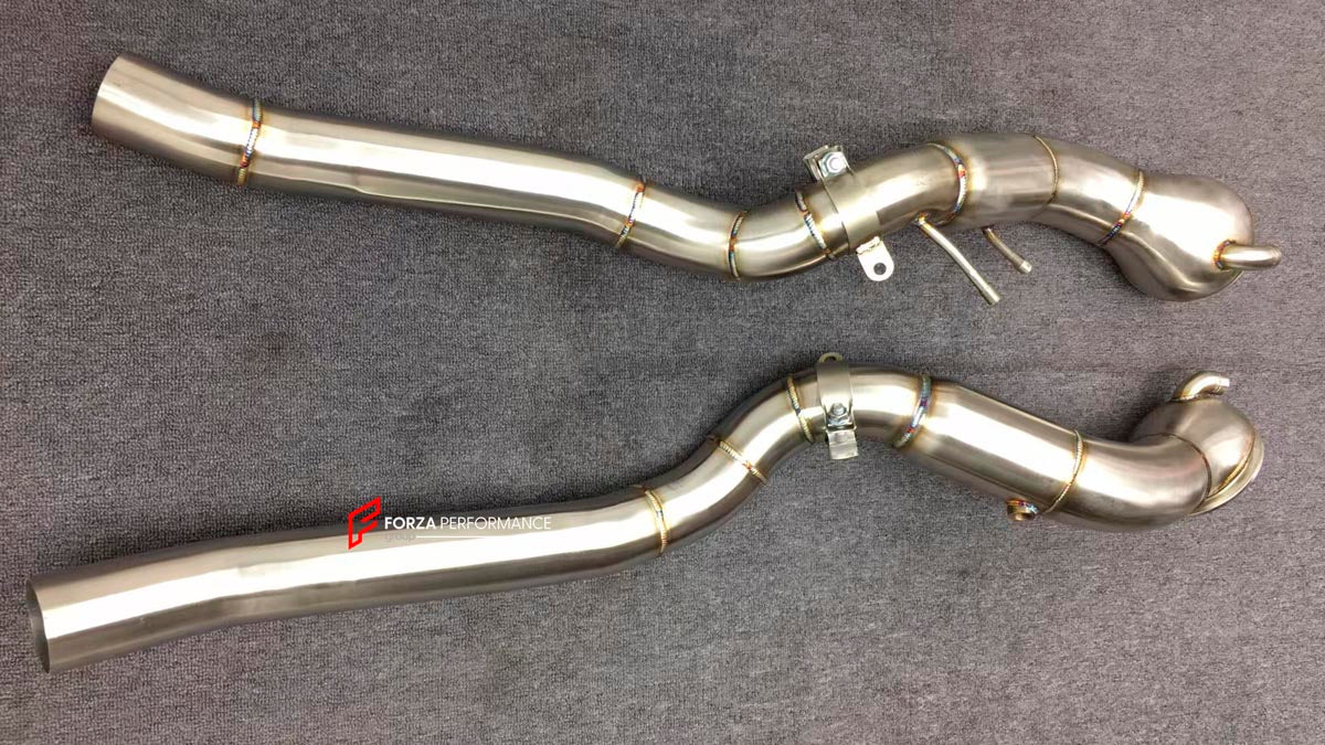 EXHAUST 200 CELL DOWNPIPE WITH HEAT SHIELD for FERRARI 12 CILINDRI V12 6.5 2024+ FORZA PERFORMANCE Custom Fit

Set includes:

200 Cell Sport Catalytic Downpipes
Connecting Pipes
Heat Shield
Material: Stainless Steel (Can be made of Titanium)

Production time: 10–15 days
