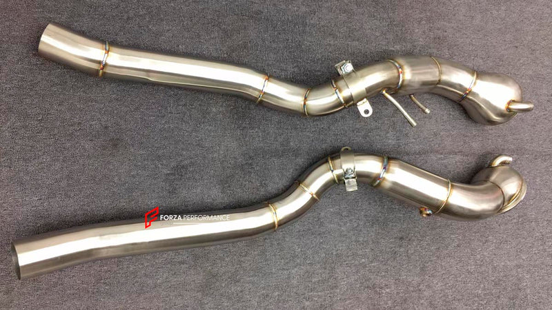 EXHAUST 200 CELL DOWNPIPE WITH HEAT SHIELD for FERRARI 12 CILINDRI V12 6.5 2024+