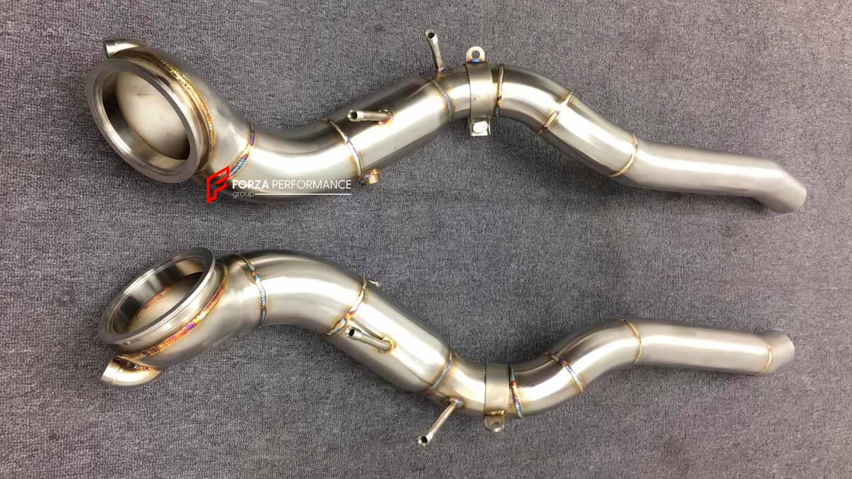 EXHAUST 200 CELL DOWNPIPE WITH HEAT SHIELD for FERRARI 12 CILINDRI V12 6.5 2024+ FORZA PERFORMANCE Custom Fit

Set includes:

200 Cell Sport Catalytic Downpipes
Connecting Pipes
Heat Shield
Material: Stainless Steel (Can be made of Titanium)

Production time: 10–15 days
