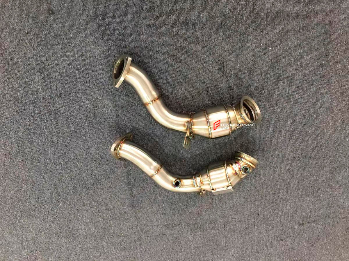EXHAUST 200 CELL DOWNPIPES WITH OPF DELETE PIPES for ASTON MARTIN DBX 707 4.0T V8 2023+ FORZA PERFORMANCE Custom Fit

Set includes:

200 Cell Sport Catalytic Downpipes
OPF Delete Pipes
Heat Shield
Material: Stainless Steel (Can be made of Titanium)

Production time: 10–15 days
