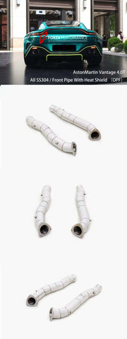 EXHAUST CATLESS CATTED 100/200/300 CELLS DOWNPIPE for ASTON MARTIN DB11/VANTAGE 4.0 M177 2016+