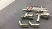 EXHAUST CATLESS DOWNPIPE and VALVED REAR SECTION for PORSCHE 911 991.1 TURBO S 3.8T 2013 - 2016 FORZA PERFORMANCE Custom Fit

Set includes:

Catless Downpipes
Heat Shield
Valved Bypass Muffler
Exhaust Tips
Electronic Valve Actuators
Material: Stainless Steel (Can be made of Titanium)

Production time: 10-15 days
