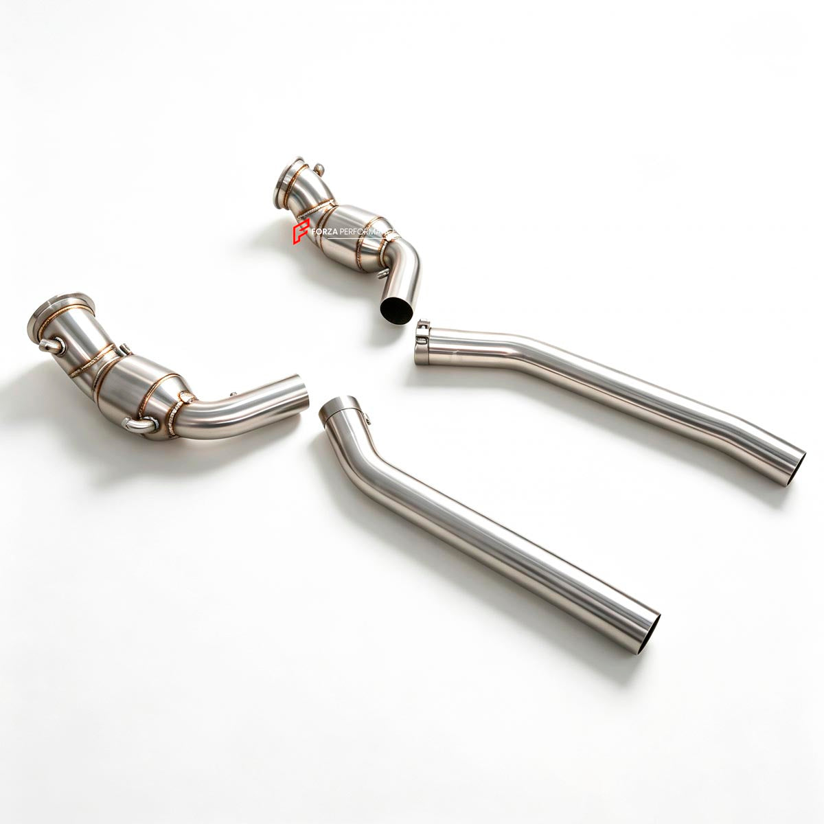 EXHAUST CATLESS DOWNPIPE WITH HEAT SHIELD for FERRARI PUROSANGUE V12 6.5 2022+ FORZA PERFORMANCE Custom Fit

Set includes:

Catless Downpipes
Connecting Pipes
Heat Shield
Material: Stainless Steel (Can be made of Titanium)

Production time: 10–15 days
