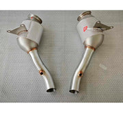EXHAUST DOWNPIPE for FERRARI 458 4.5 2011 - 2015 FORZA PERFORMANCE Custom Fit

Set includes:

Catted or Catless Downpipe
Material: Stainless Steel

Production time: 10-15 days