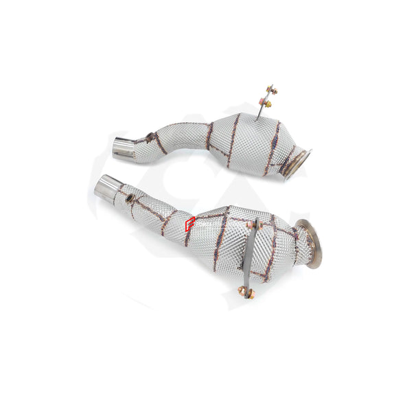 EXHAUST DOWNPIPE for FERRARI 458 4.5T 2009 - 2015

Material: Stainless steel

Optionally for an extra cost:

Heat shield protection
200 cell catalytic converter

Production time: 10 working days

NOTE: Professional installation is required.

FEATURES:

Engineered Digital prototyping using 3D CAD design software, each car model chassis has been 3D laser scanned in the factor
Factory run all test cars on Italian 1200HP Dyno machine, to make the best performance design of exhaust
CNC bending machine accurately