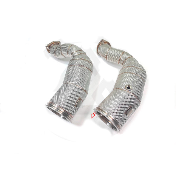 EXHAUST DOWNPIPE for PORSCHE CAYENNE 4.0T 2023 - 2025

Material: Stainless steel

Optionally for an extra cost:

Heat shield protection
200 cell catalytic converter

Production time: 10 working days

NOTE: Professional installation is required.

FEATURES:

Engineered Digital prototyping using 3D CAD design software, each car model chassis has been 3D laser scanned in the factor
Factory run all test cars on Italian 1200HP Dyno machine, to make the best performance design of exhaust
CNC bending machine accura