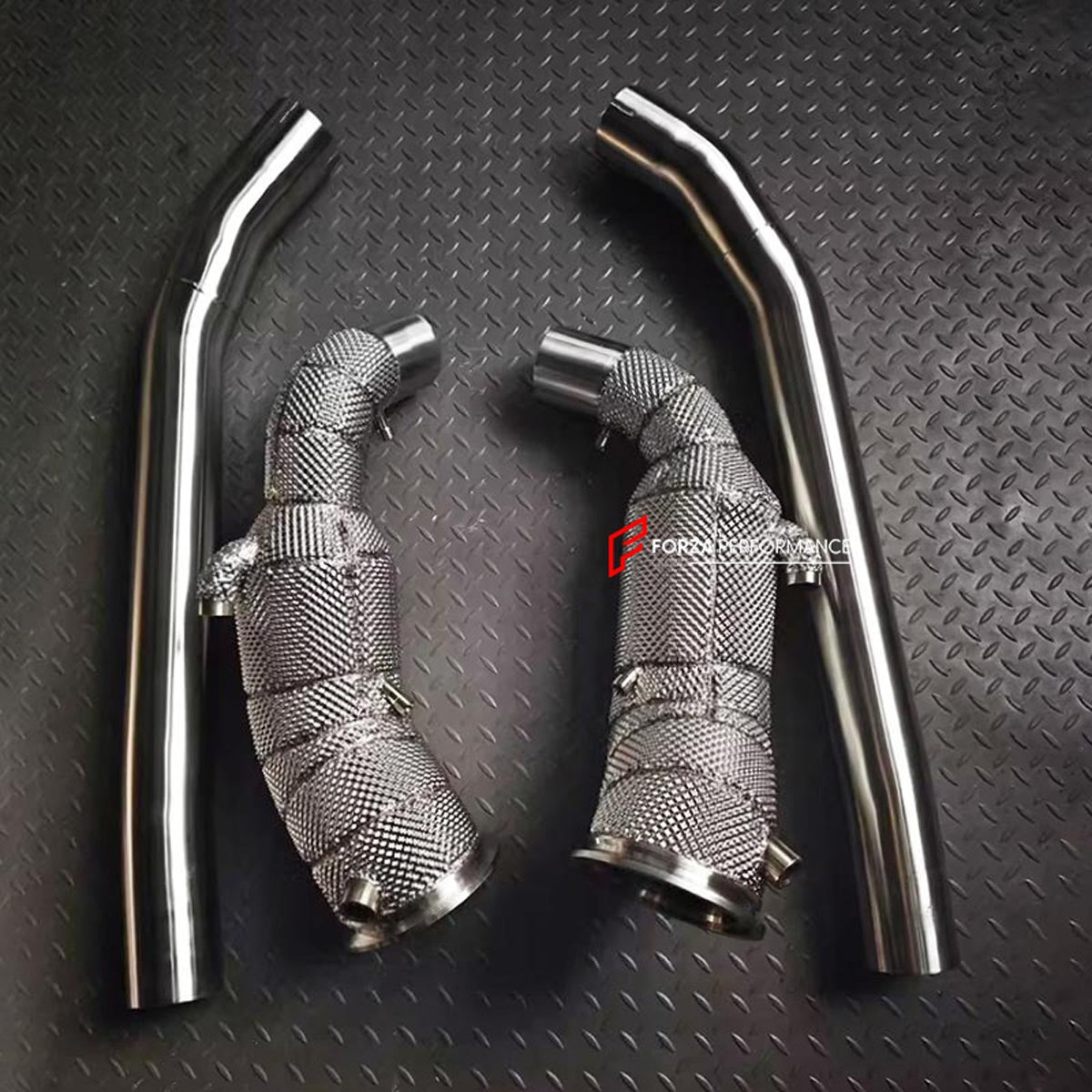 CATLESS / CATTED DOWNPIPE (100, 200, 300 CELLS) for FERRARI PUROSANGUE V12 6.5 2022+

Set includes:

Catted/Catless Downpipes with Heatshield
Connecting Pipes
Material: Stainless Steel

Production time: 10-15 days