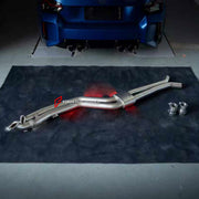 EXHAUST MID PIPE for BMW M2 G87 M3 G80 G81 M4 G82 G83 2020+ FORZA PERFORMANCE custom fit GT4 Style

Set includes:

Mid Pipe
Exhaust Tips
Material: Stainless Steel (Can be made of Titanium)

Production time: 10–15 days