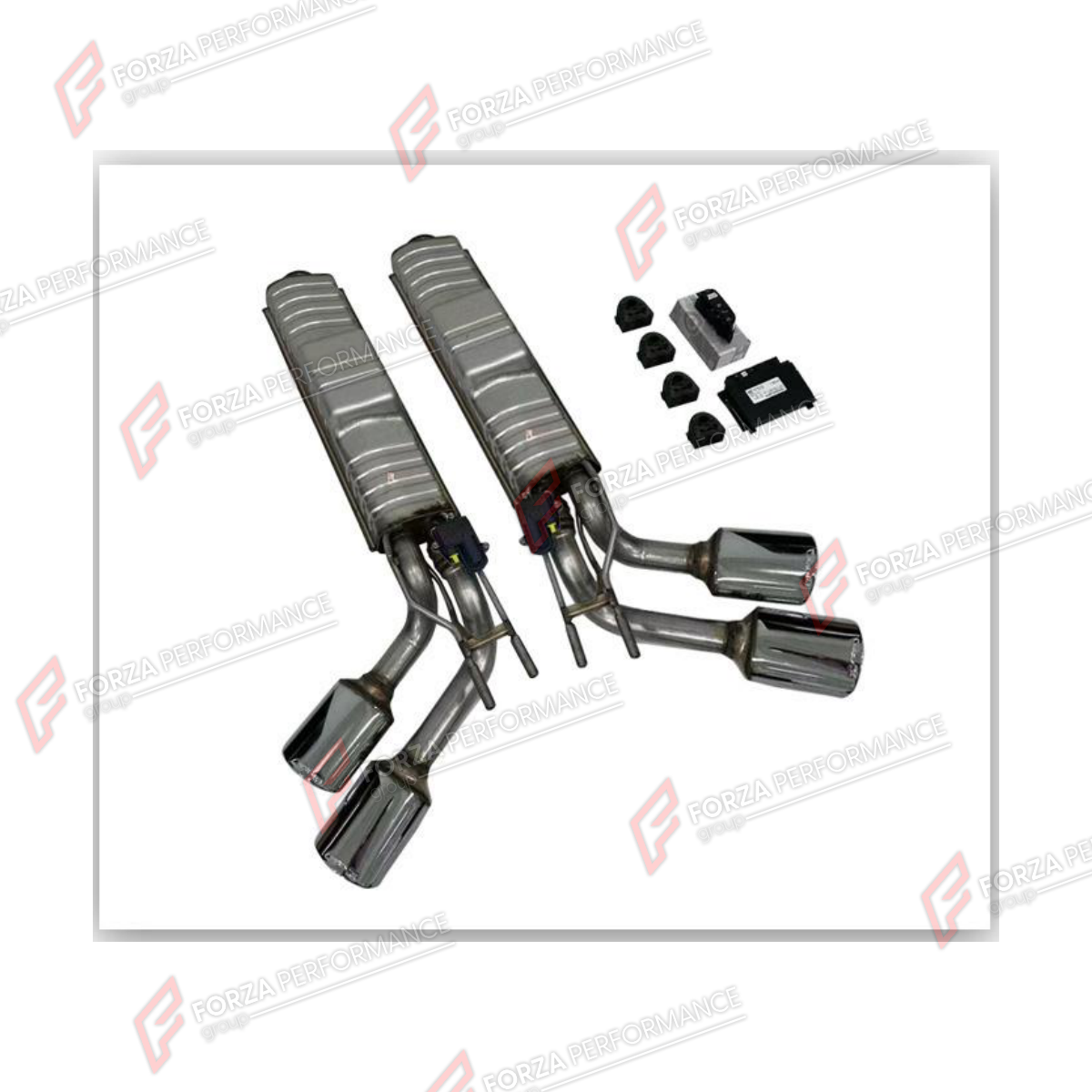 EXHAUST SIDE PIPES for MERCEDES-BENZ G-CLASS AMG W464 W465 2018+ FORZA PERFORMANCE custom fit AMG Style

Set includes:
Exhaust Side Pipes
Exhaust Tips

Material: Stainless Steel (Can be made of Titanium)

NOTE: Professional installation is required.