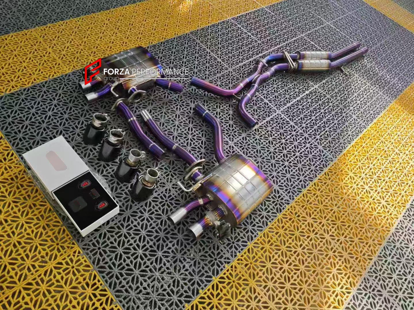 EXHAUST CATBACK MUFFLER for AUDI A7 C8 S-LINE 2019+ 3.0L

Set includes:

Center Pipes
Muffler with Valves
Exhaust Tips
Valve Control Box with Remote Control
Material: Stainless Steel (can be made in Titanium)

Production time: 10–15 days