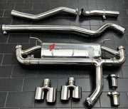 EXHAUST SYSTEM for BMW 3 SERIES 330I G21 TOURING 2019+

Set includes:

Mid Pipe
Valved Bypass Muffler
Exhaust Tips
Material: Stainless Steel (Can be made of Titanium)

Production time: 10–15 days