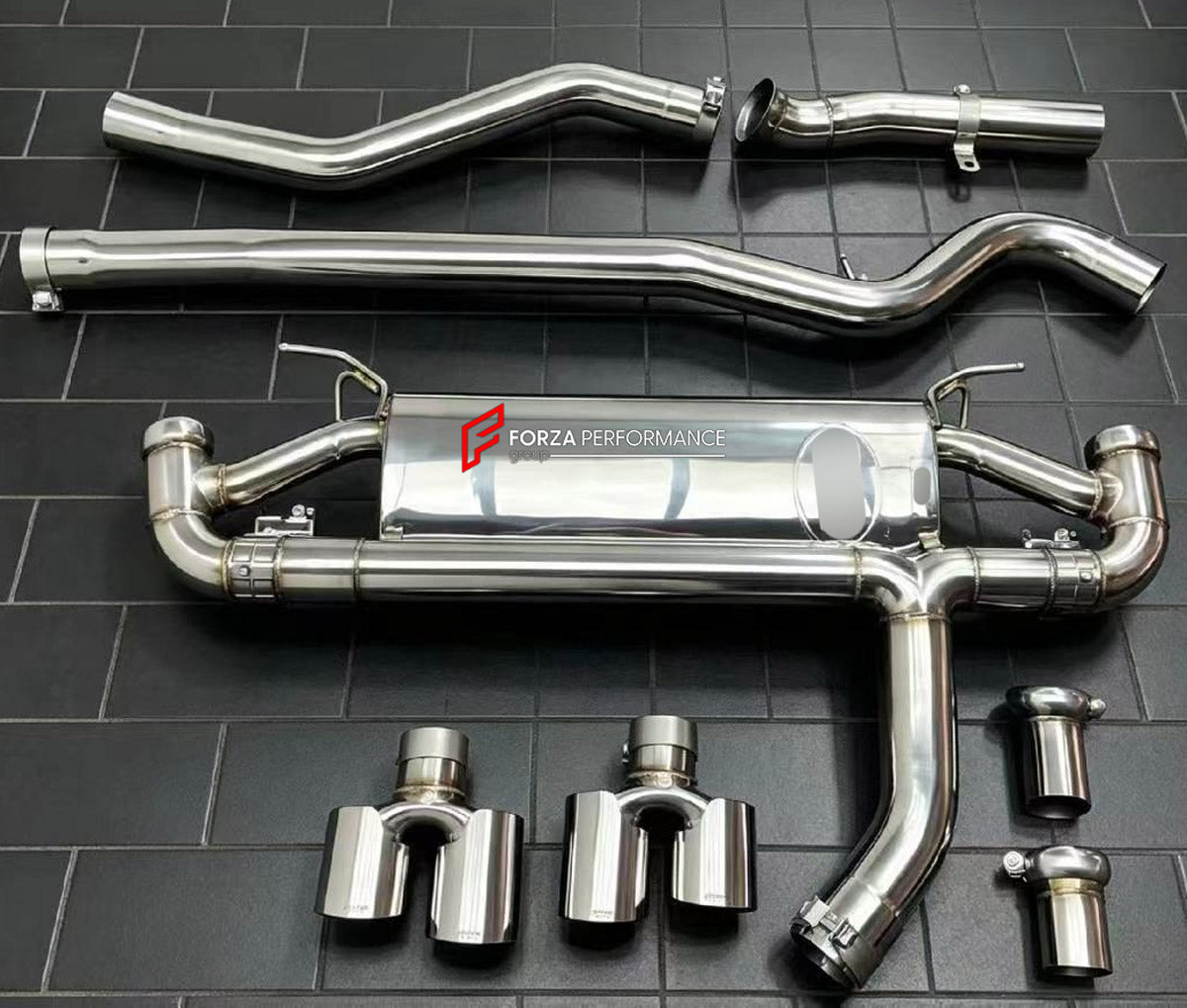 EXHAUST SYSTEM for BMW 3 SERIES 330I G21 TOURING 2019+

Set includes:

Mid Pipe
Valved Bypass Muffler
Exhaust Tips
Material: Stainless Steel (Can be made of Titanium)

Production time: 10–15 days