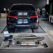 EXHAUST SYSTEM for BMW 5 SERIES G30 540I 2017 - 2023 FORZA PERFORMANCE custom fit RES

Set includes:

Mid Pipe
Valved Bypass Muffler
Exhaust Tips
Electronic Remote Valve Control
Material: Stainless Steel (Can be made of Titanium)

Production time: 10–15 days