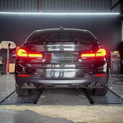 EXHAUST SYSTEM for BMW 5 SERIES G30 540I 2017 - 2023 FORZA PERFORMANCE custom fit RES

Set includes:

Mid Pipe
Valved Bypass Muffler
Exhaust Tips
Electronic Remote Valve Control
Material: Stainless Steel (Can be made of Titanium)

Production time: 10–15 days