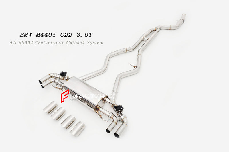 VALVED EXHAUST CATBACK MUFFLER FOR BMW M440i G22 3.0T 2020 - 2023