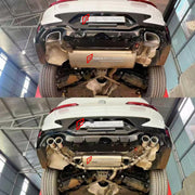 EXHAUST SYSTEM for BMW X4 G02 2018+

Set includes:

Mid Pipe
Valved Bypass Muffler
Exhaust Tips
Electronic Remote Valve Control
Material: Stainless Steel (Can be made of Titanium)

Production time: 10–15 days