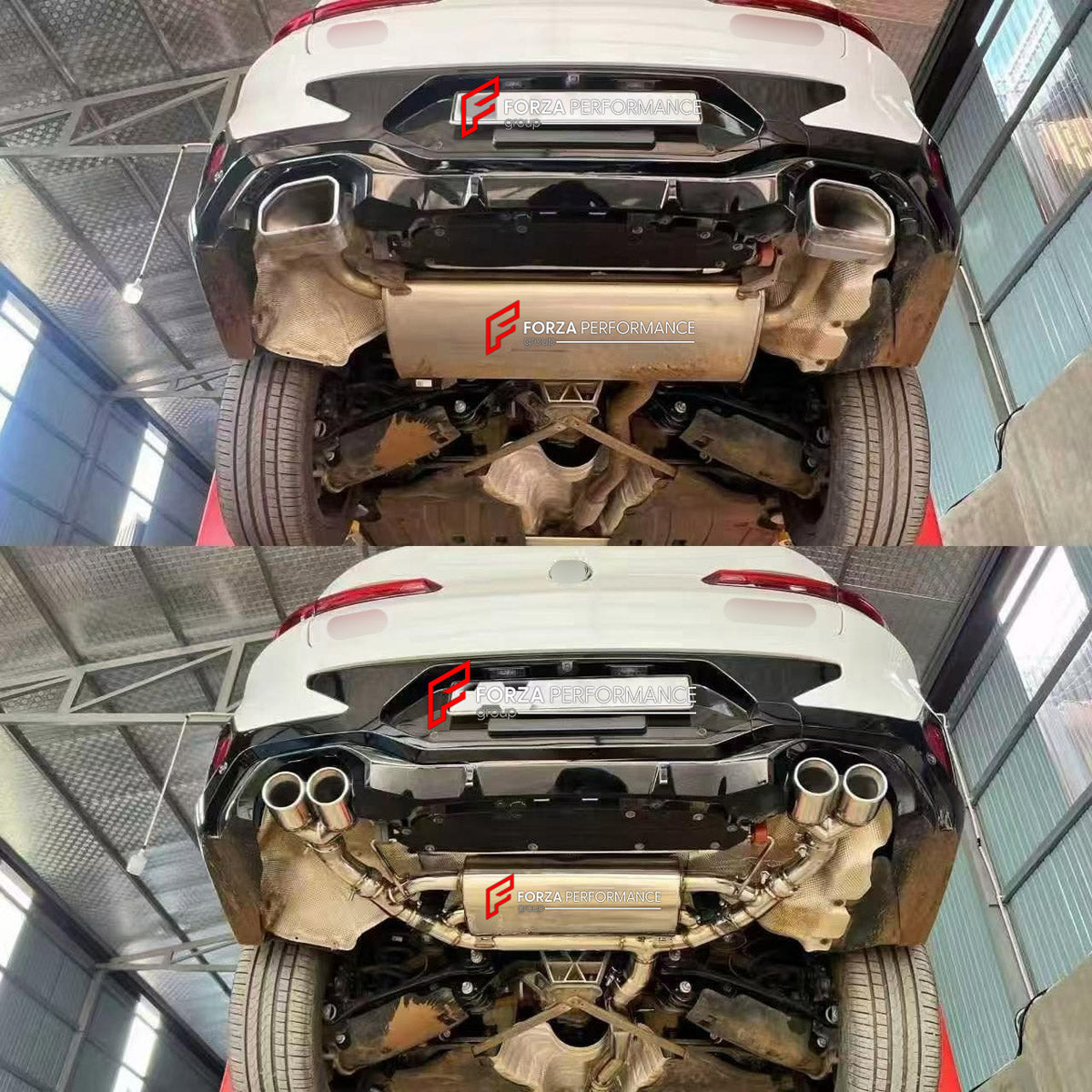 EXHAUST SYSTEM for BMW X4 G02 2018+

Set includes:

Mid Pipe
Valved Bypass Muffler
Exhaust Tips
Electronic Remote Valve Control
Material: Stainless Steel (Can be made of Titanium)

Production time: 10–15 days