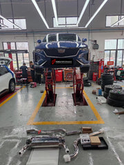 EXHAUST CATBACK MUFFLER for Cadillac CT4 2.0T 2020+

Set includes:

Mid Pipe
Valved Bypass Muffler
Electronic Remote Valve Control
(No tips)
Material: Stainless Steel (Can be made of Titanium)

Production time: 10–15 days