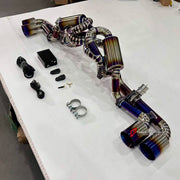 EXHAUST CATBACK MUFFLER for Ferrari F430 2004 - 2009

Set includes:

X-Pipe
Valved Bypass Muffler
Exhaust Tips
Electronic Remote Valve Control
Material: Titanium (Can be made of Stainless Steel)

Production time: 10–15 days

Why “Contact Us for Pricing”?
We don’t display fixed prices because our goal is to offer you the most competitive deal possible. Product costs often decrease over time, and by requesting a quote, you’ll receive our most up-to-date price on market.

FEATURES:

Engineered through digital 