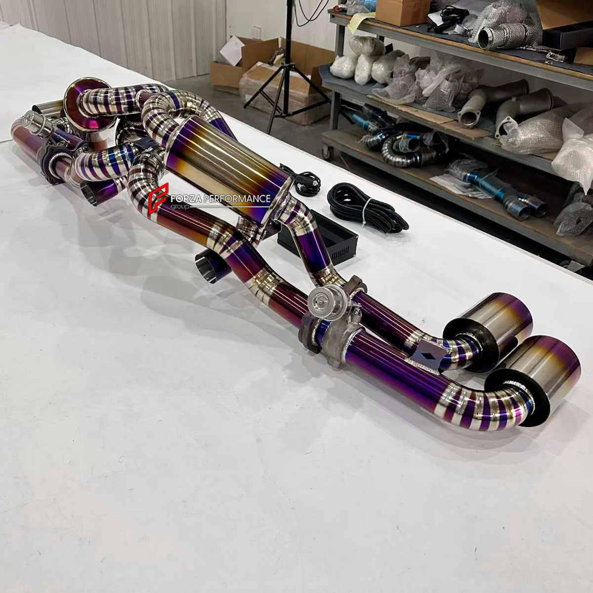 EXHAUST CATBACK MUFFLER for Ferrari F430 2004 - 2009

Set includes:

X-Pipe
Valved Bypass Muffler
Exhaust Tips
Electronic Remote Valve Control
Material: Titanium (Can be made of Stainless Steel)

Production time: 10–15 days

Why “Contact Us for Pricing”?
We don’t display fixed prices because our goal is to offer you the most competitive deal possible. Product costs often decrease over time, and by requesting a quote, you’ll receive our most up-to-date price on market.

FEATURES:

Engineered through digital 