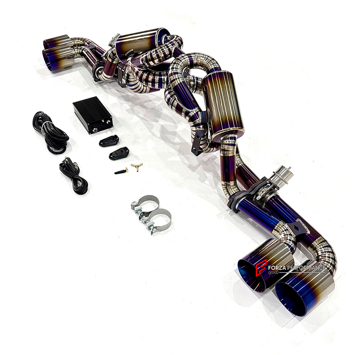 EXHAUST CATBACK MUFFLER for Ferrari F430 2004 - 2009

Set includes:

X-Pipe
Valved Bypass Muffler
Exhaust Tips
Electronic Remote Valve Control
Material: Titanium (Can be made of Stainless Steel)

Production time: 10–15 days

Why “Contact Us for Pricing”?
We don’t display fixed prices because our goal is to offer you the most competitive deal possible. Product costs often decrease over time, and by requesting a quote, you’ll receive our most up-to-date price on market.

FEATURES:

Engineered through digital 