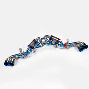 EXHAUST CATBACK MUFFLER for Ferrari F430 2004 - 2009

Set includes:

X-Pipe
Valved Bypass Muffler
Exhaust Tips
Electronic Remote Valve Control
Material: Titanium (Can be made of Stainless Steel)

Production time: 10–15 days

Why “Contact Us for Pricing”?
We don’t display fixed prices because our goal is to offer you the most competitive deal possible. Product costs often decrease over time, and by requesting a quote, you’ll receive our most up-to-date price on market.

FEATURES:

Engineered through digital 