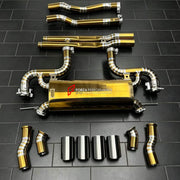 EXHAUST SYSTEM for JAGUAR F-TYPE X152 3.0T 2013 - 2025

Set includes:

Mid Pipe
Valved Bypass Muffler
Exhaust Tips
Material: Titanium (Can be made of Stainless Steel)

Production time: 10–15 days